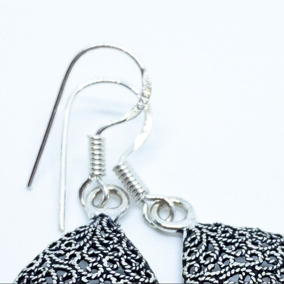 Green Amethyst Sterling Silver Earrings - Picture 13 of 15